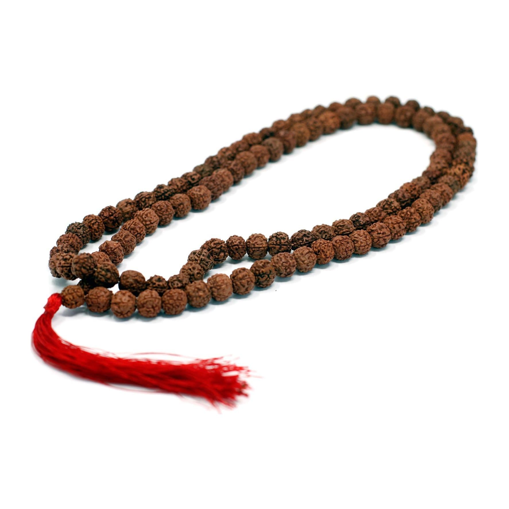 Rudraksha wood bead mala with tassel