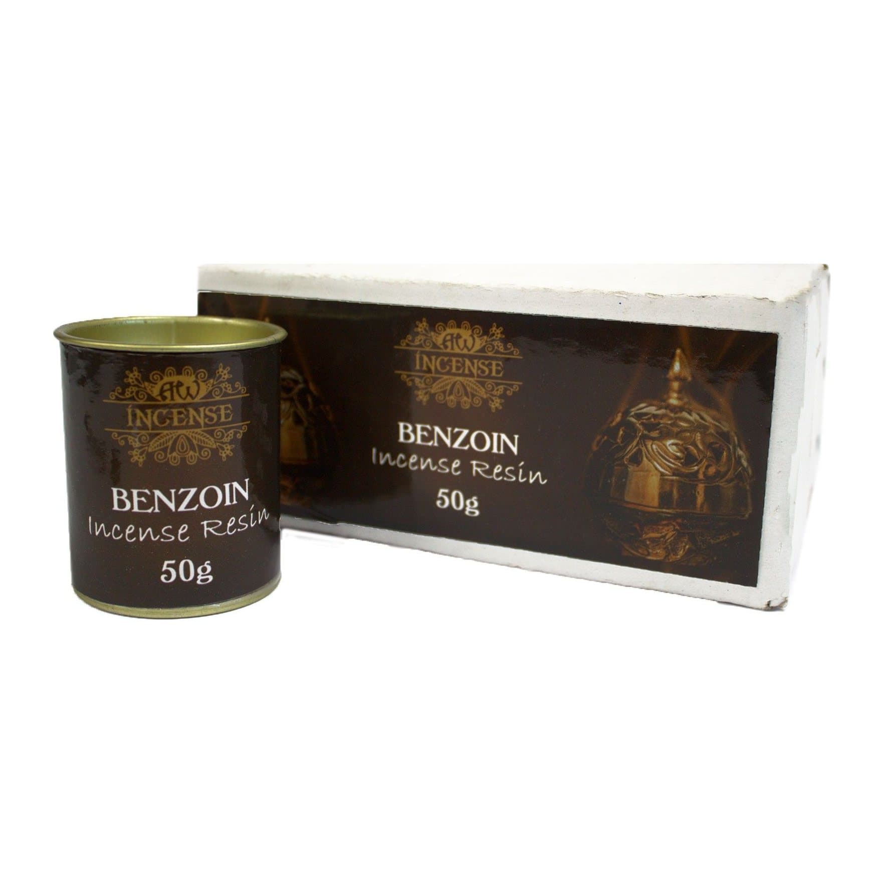 Tub of incense resin for burning on charcoal