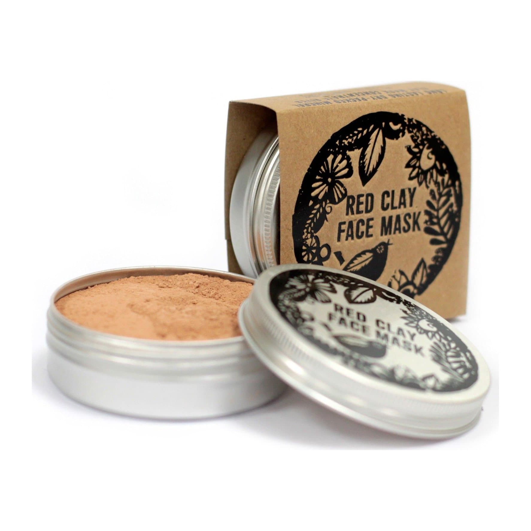 Agnes + Cat clay face mask in an aluminium tin with a kraft sleeve