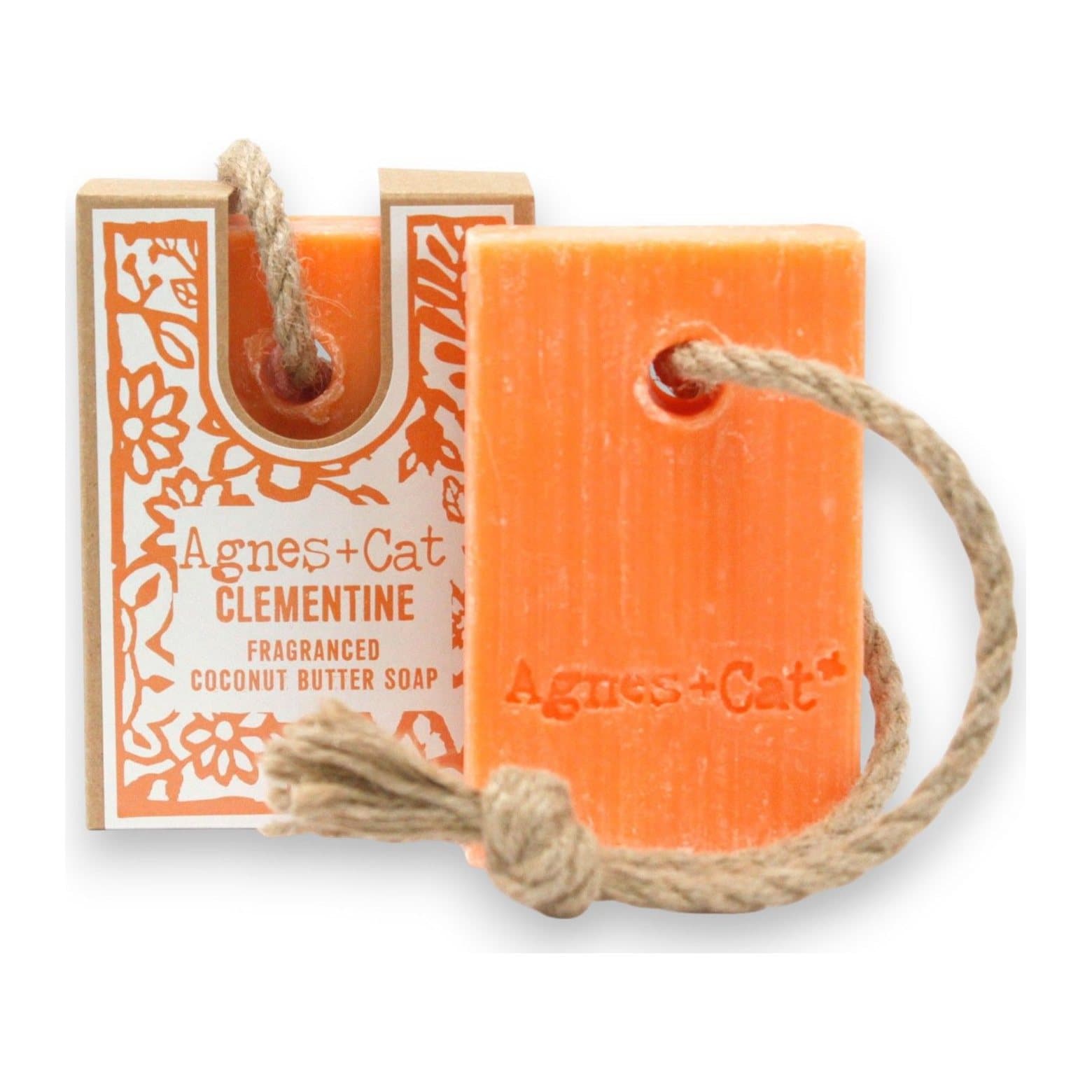 Agnes + Cat handmade soap on a rope