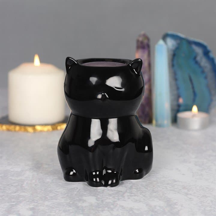 Ceramic black cat oil burner