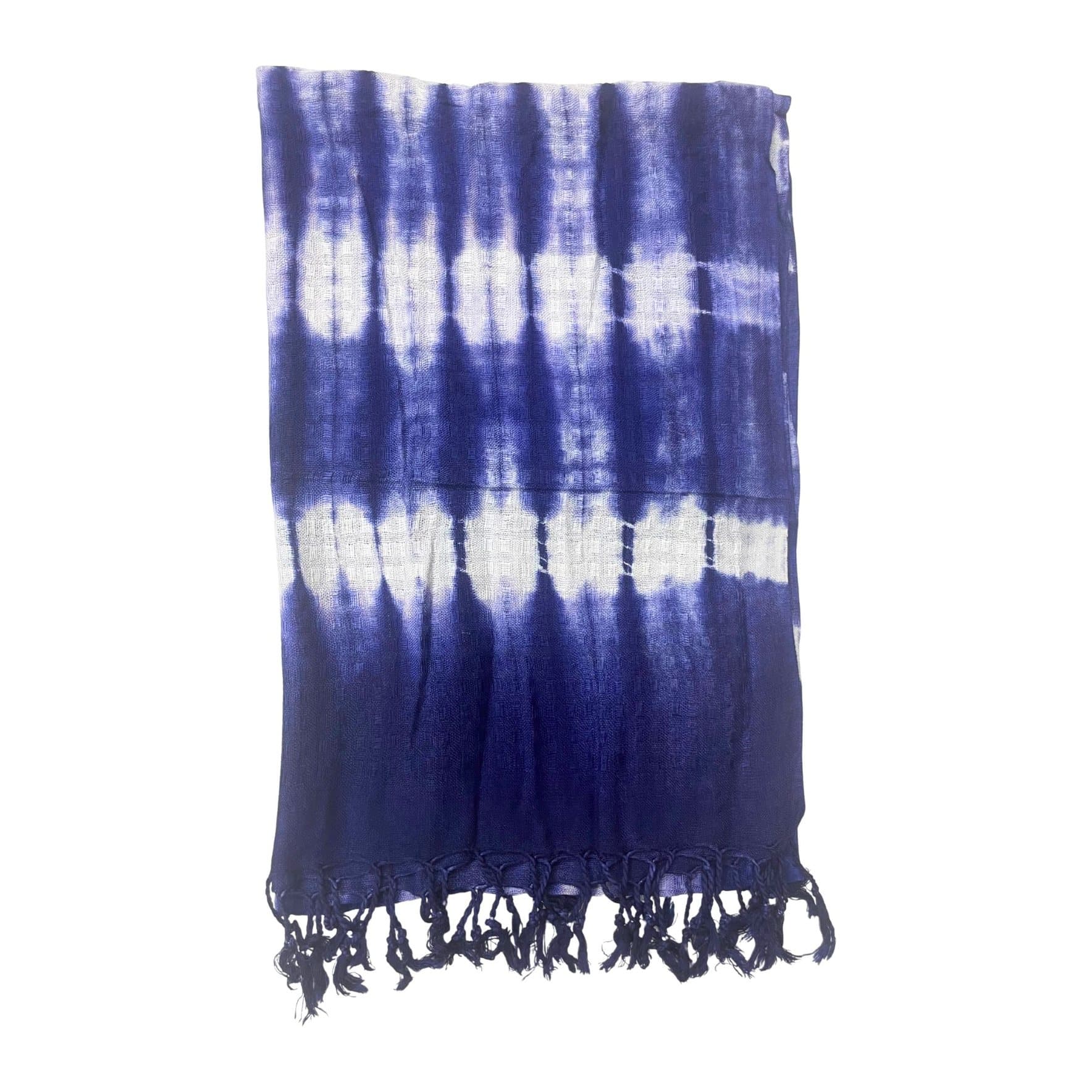 Boho Java Art stole scarf in striped linen and rayon