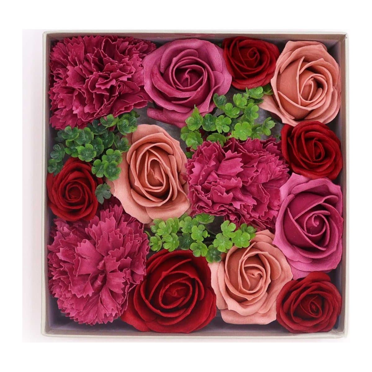 Box of handcrafted vintage soap roses