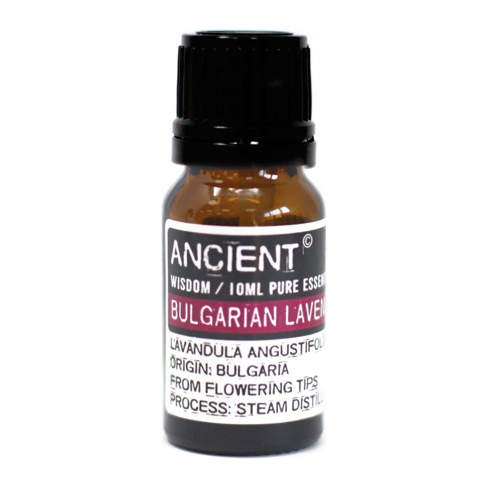 Bottle of Bulgarian lavender essential oil