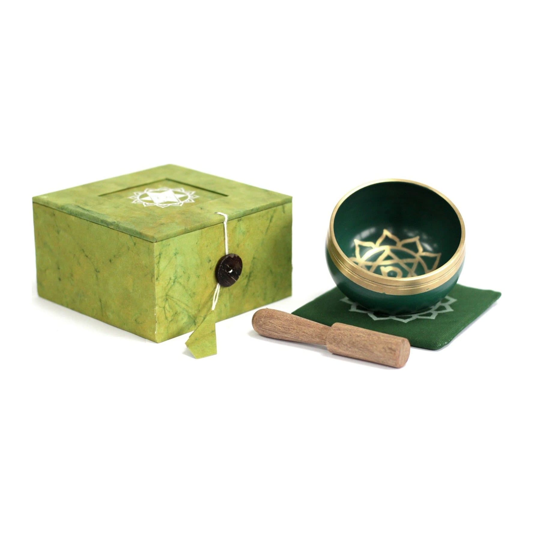 Small brass heart chakra singing bowl