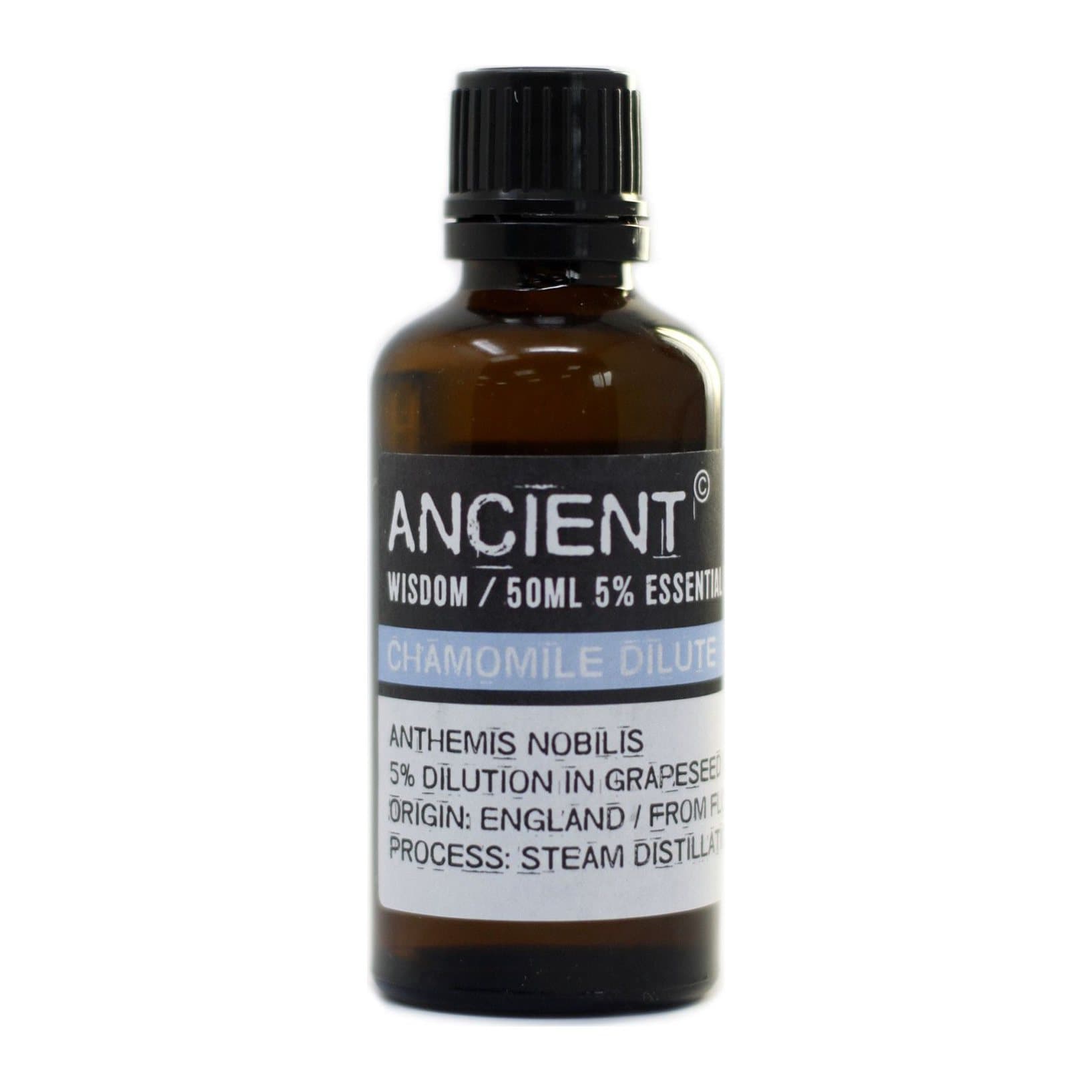 50 ml bottle of diluted Roman chamomile essential oil
