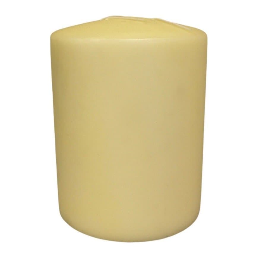 Large ivory church candle with three wicks