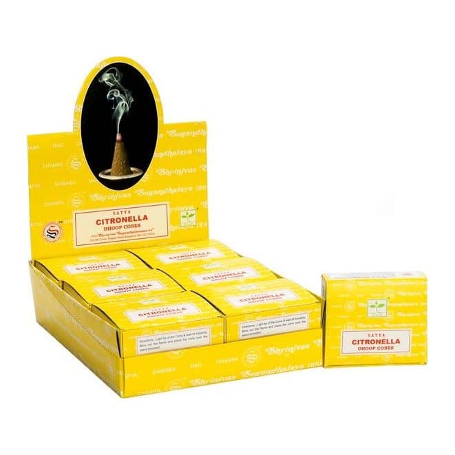 Citronella dhoop cones, a pack of three