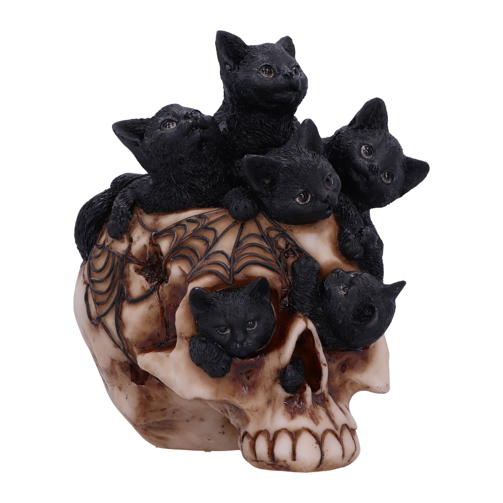 Cranial Litter Skull figurine, a gothic skull ornament