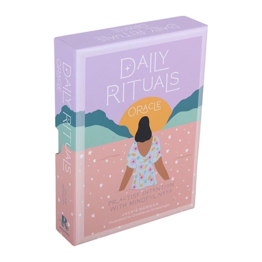 Daily Rituals oracle cards deck in its colour cardboard box