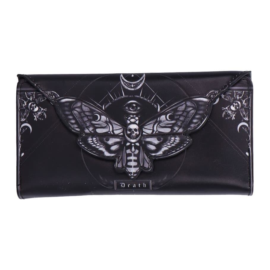 Gothic embossed purse with Deaths Head moth