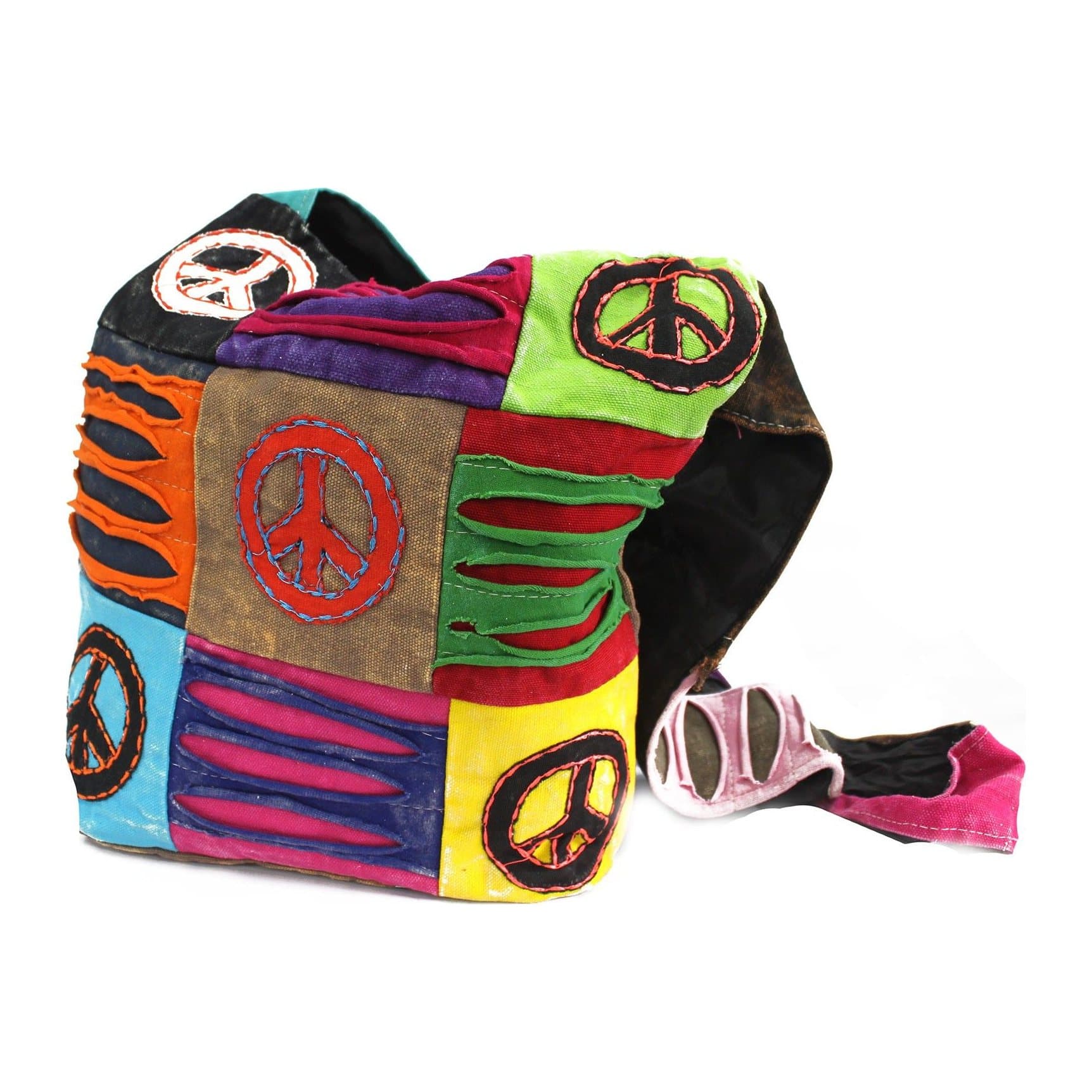Teal ethnic sling bag with an Om design