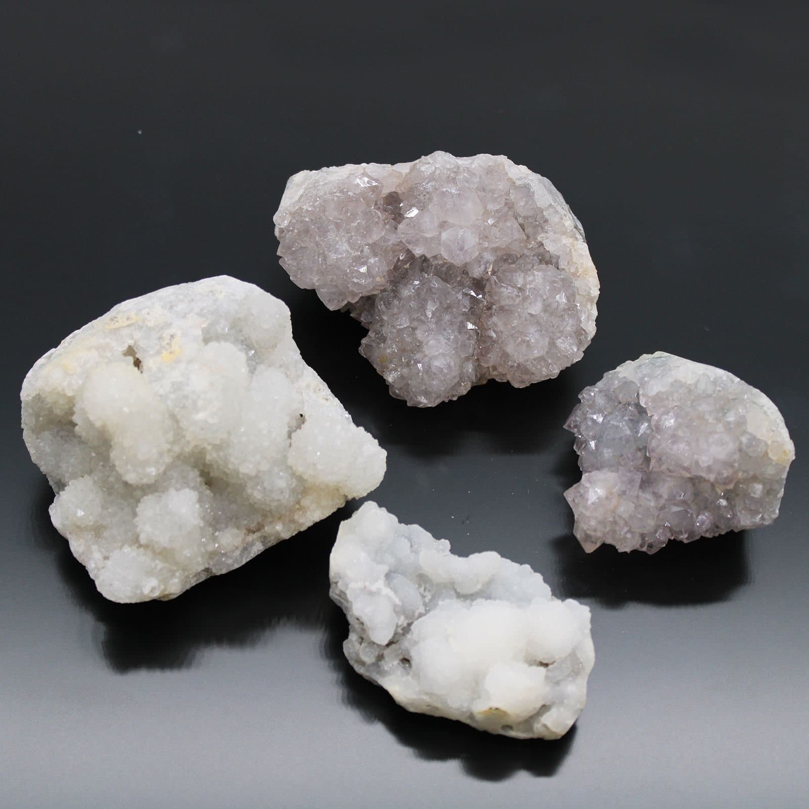 Pack of natural finger quartz crystal pieces