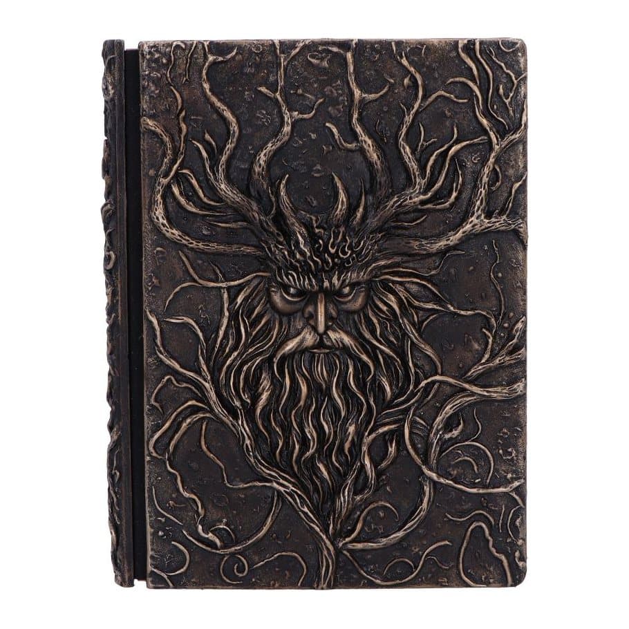 Forest Grimoire Journal with a bearded face and branches on a brown cover