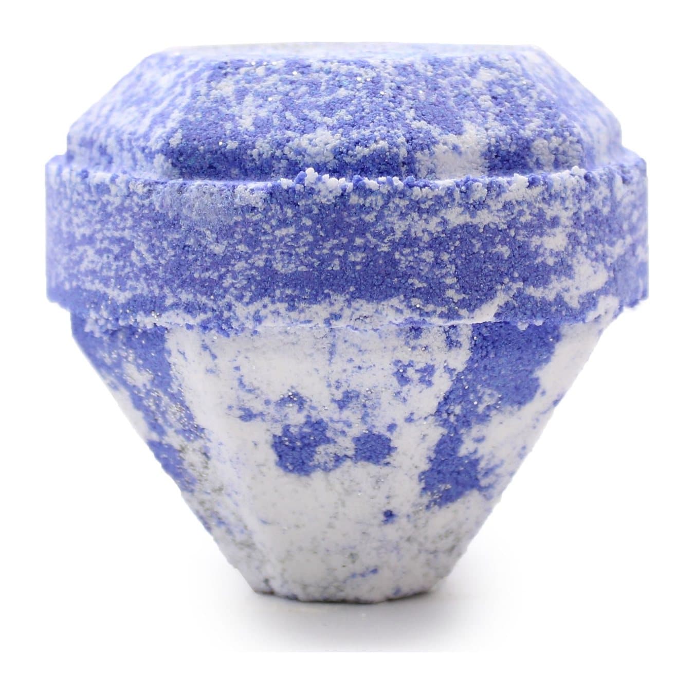 Gemstone bath bomb in white with a second colour
