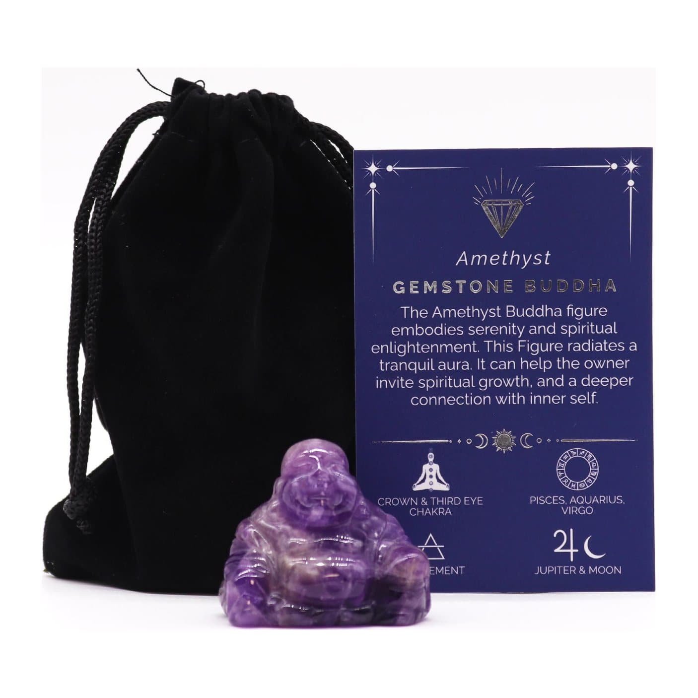 Amethyst gemstone Buddha figure