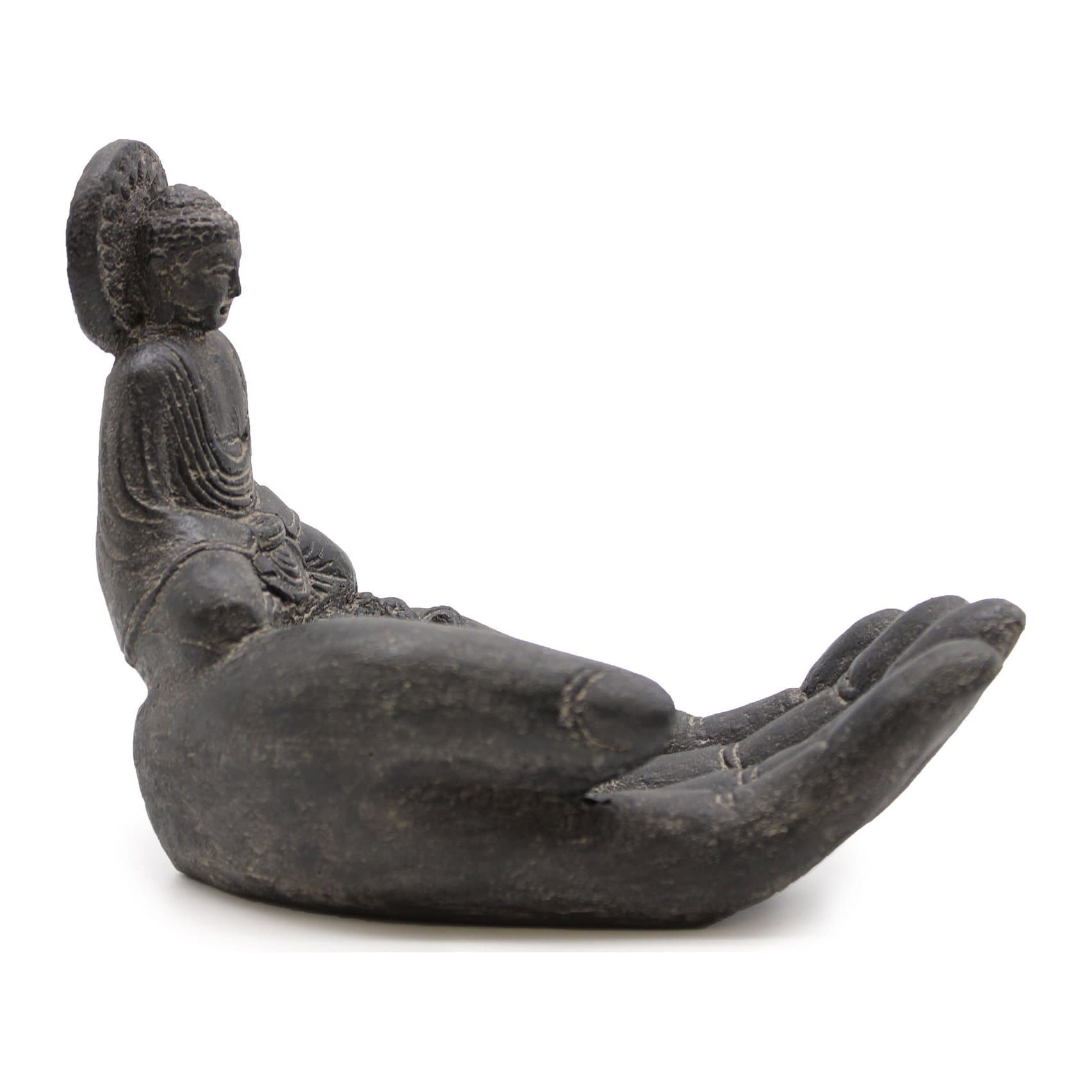Concrete incense burner with a hand design