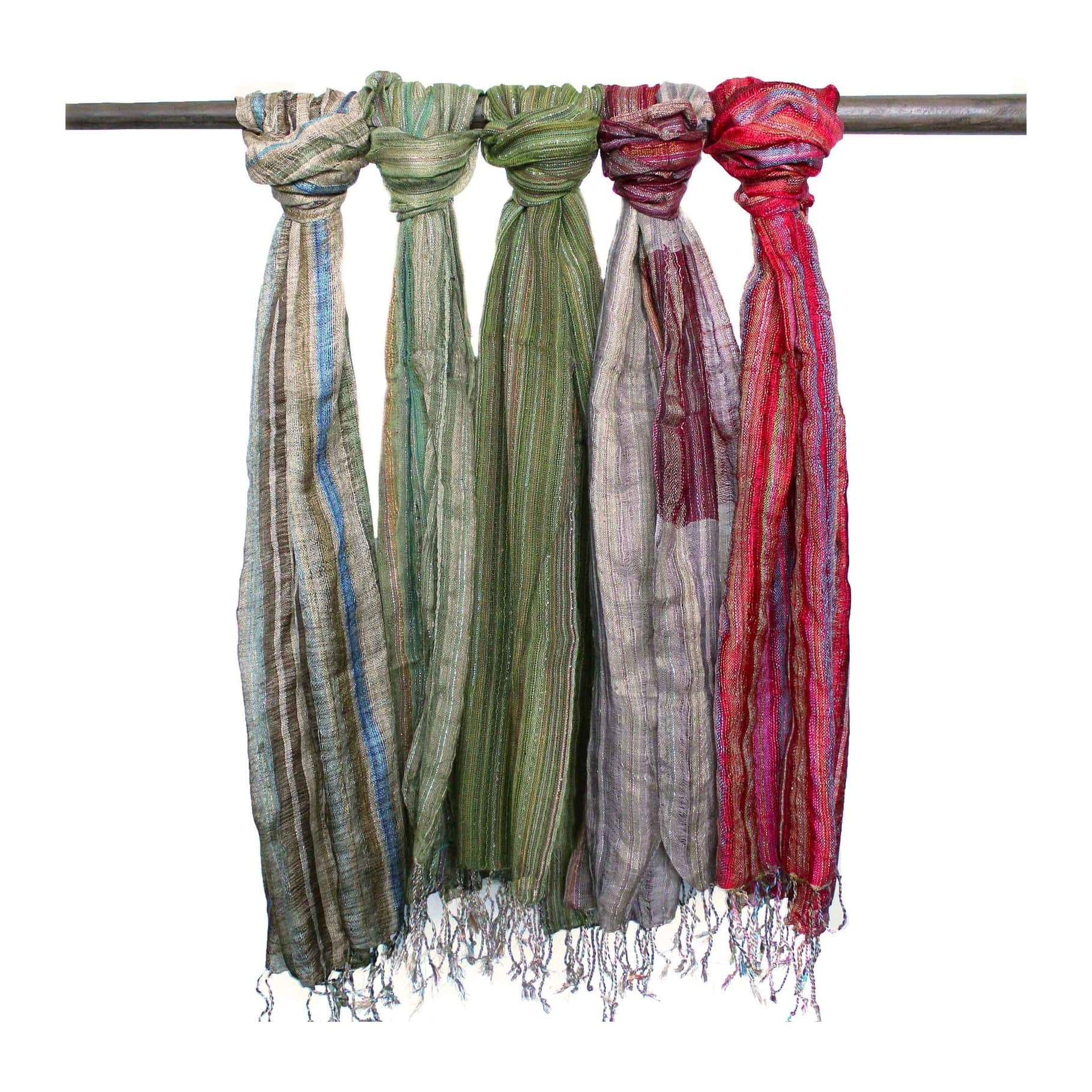 Indian boho scarf in random colours, long and narrow