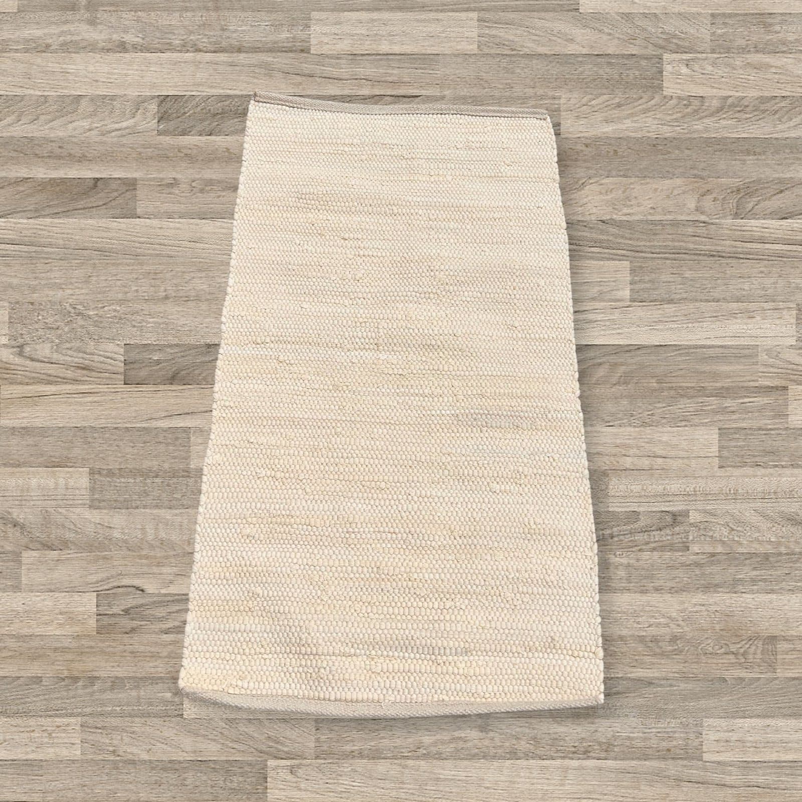 Indian handloom cotton rug laid flat