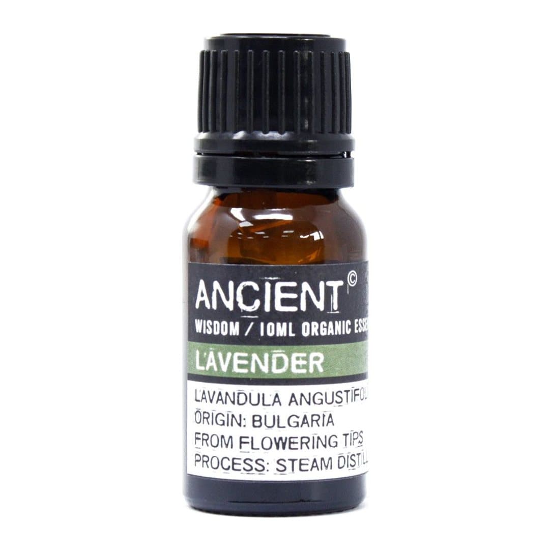 Bottle of lavender organic essential oil