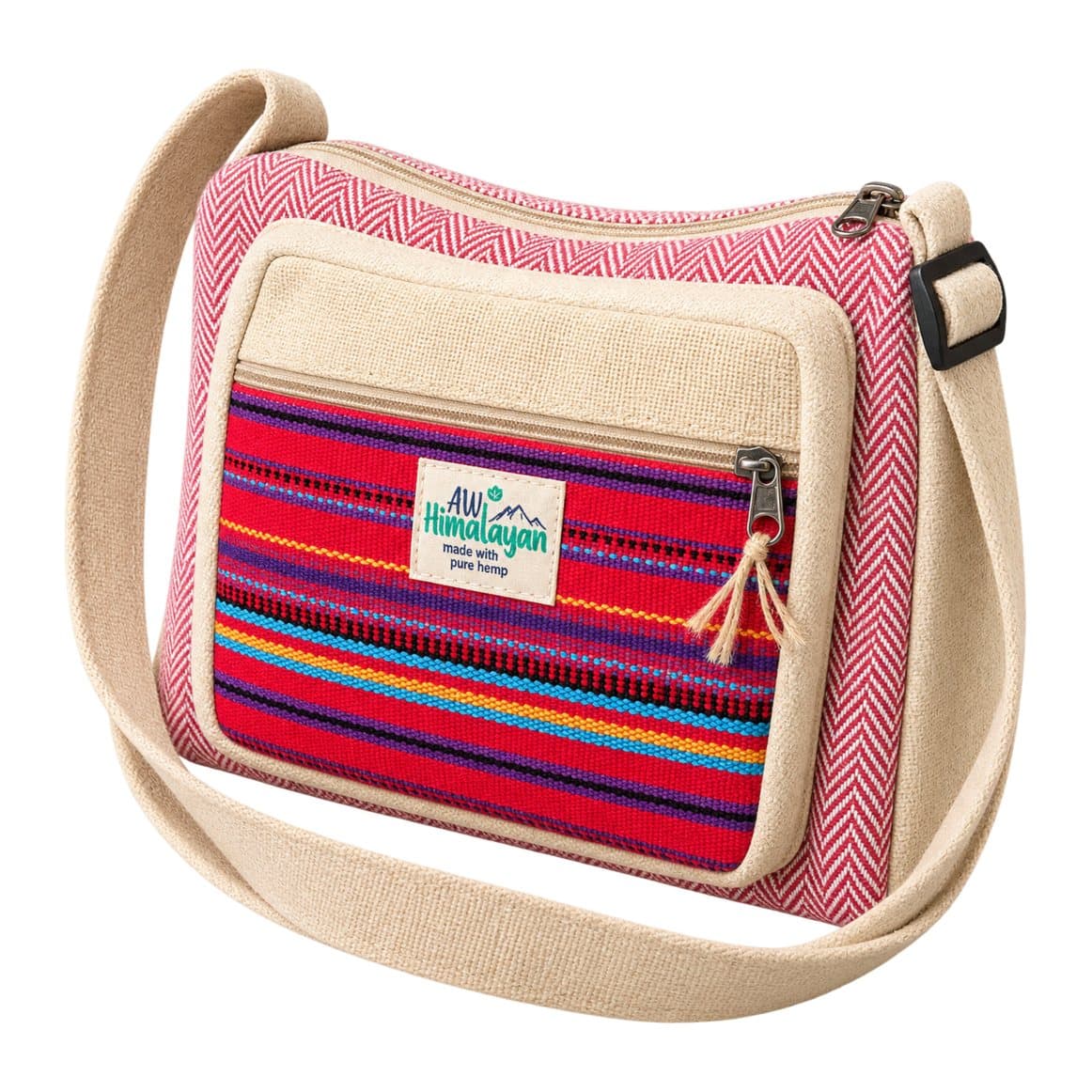 Hemp and cotton messenger bag