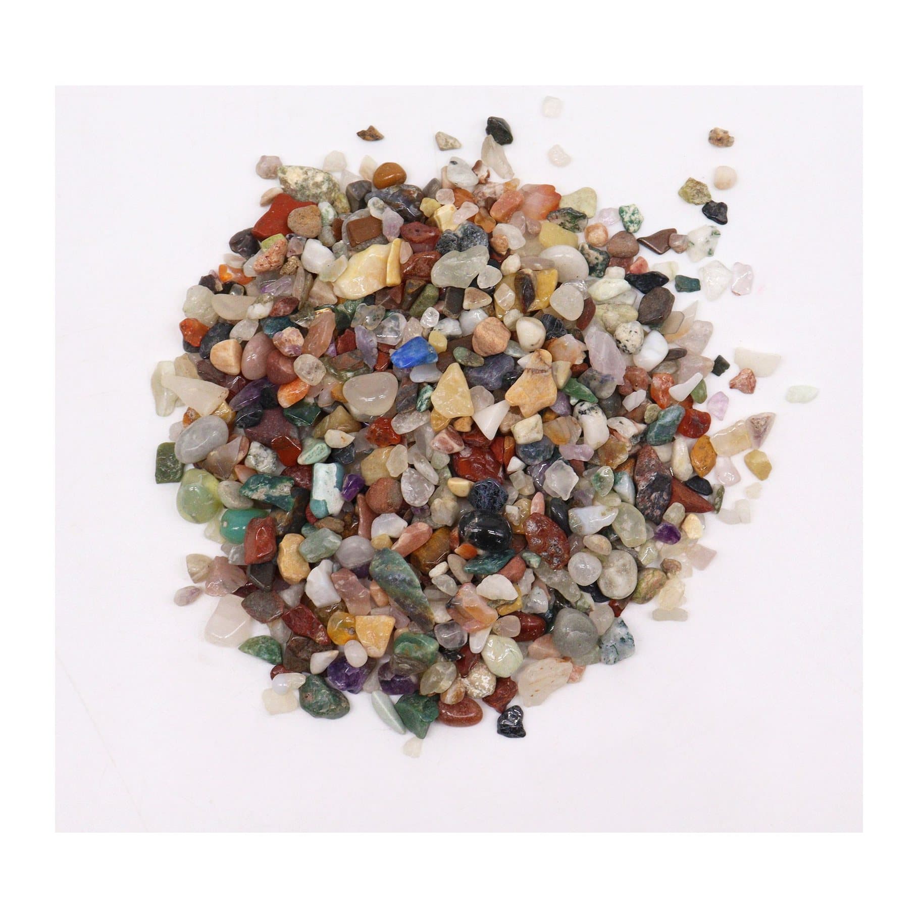 Mixed colourful natural gemstone chips
