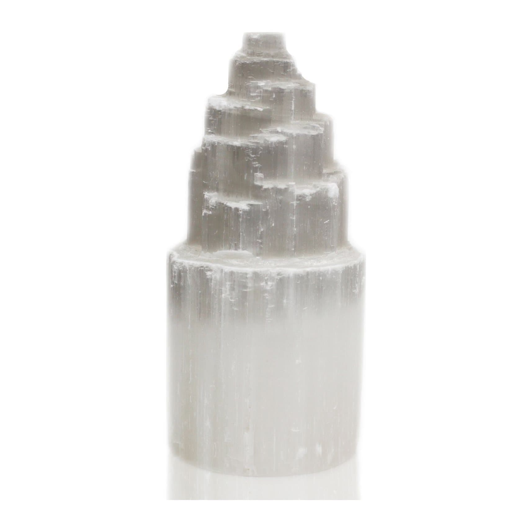 Natural selenite tower lamp