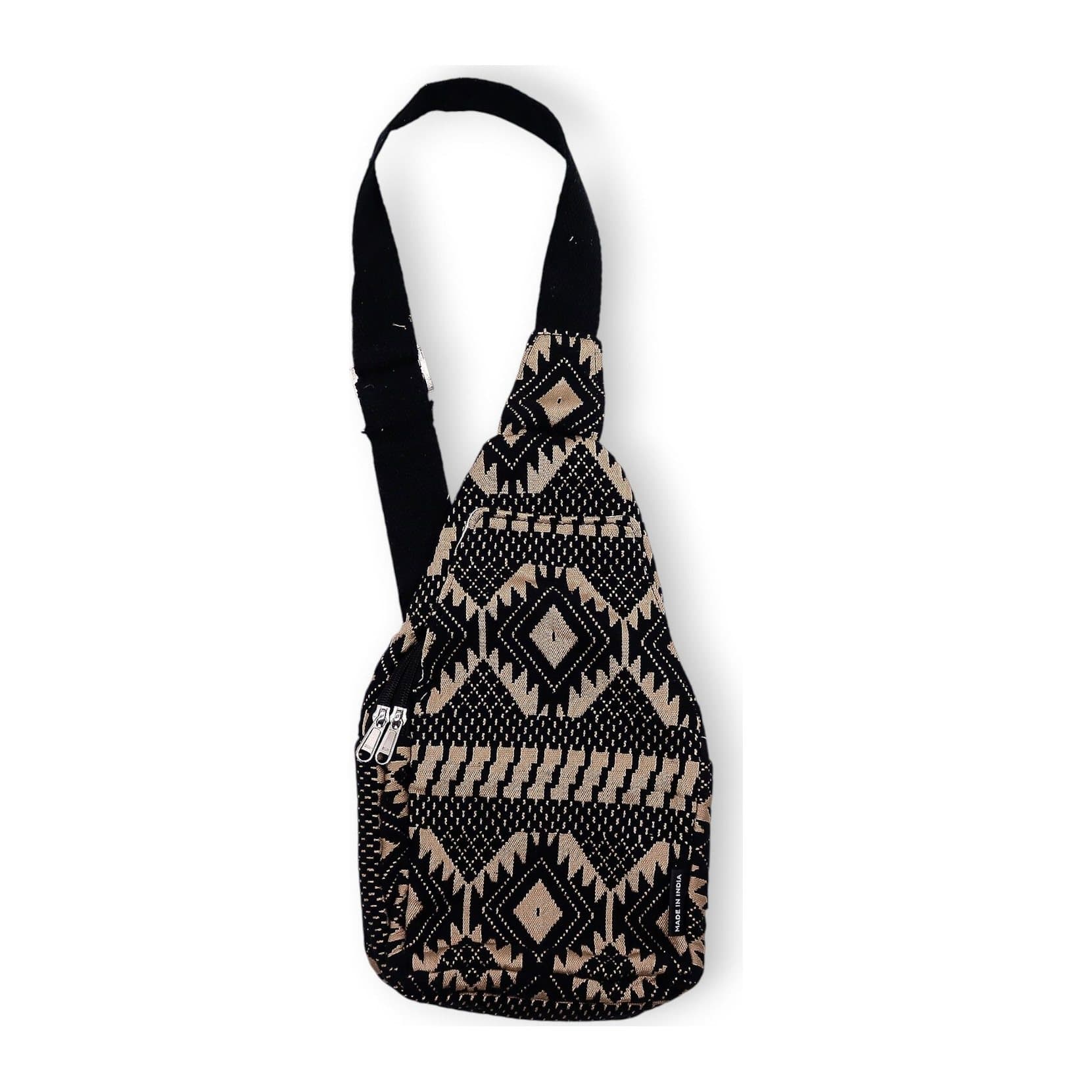 Nomad Sari jacquard bag in a woven pattern