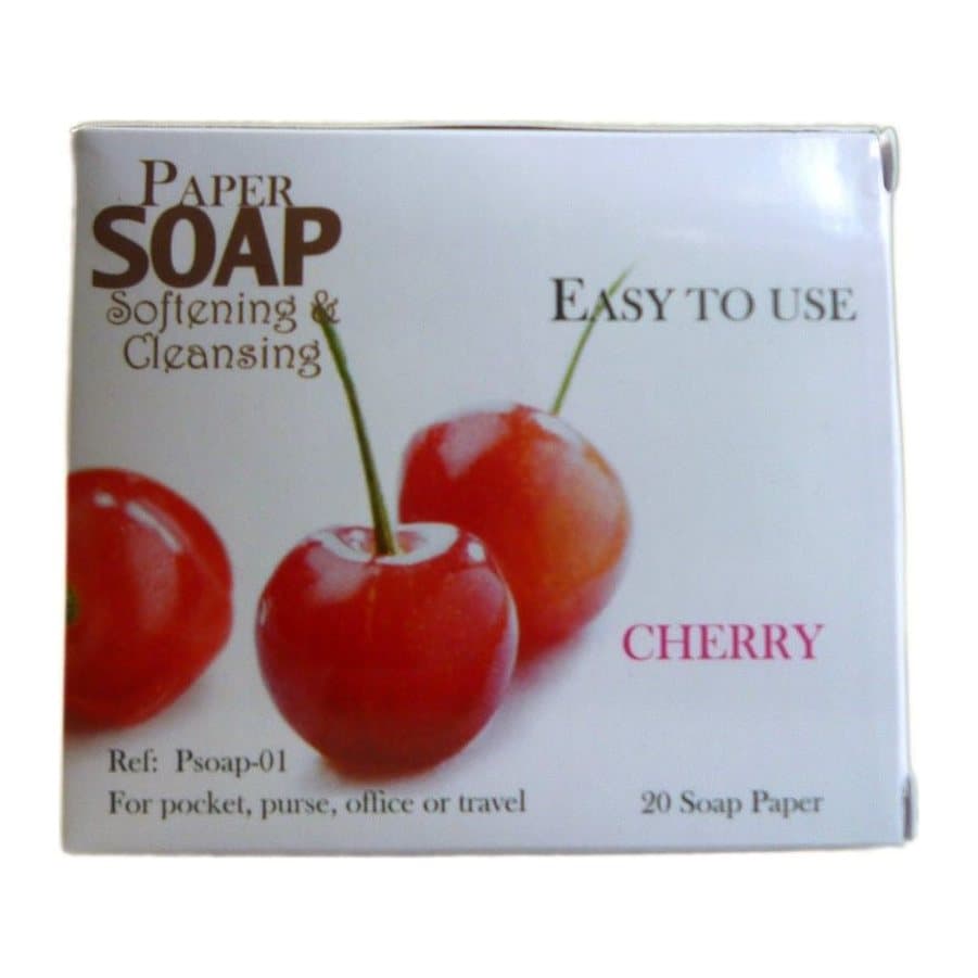 Pack of two cherry paper soaps