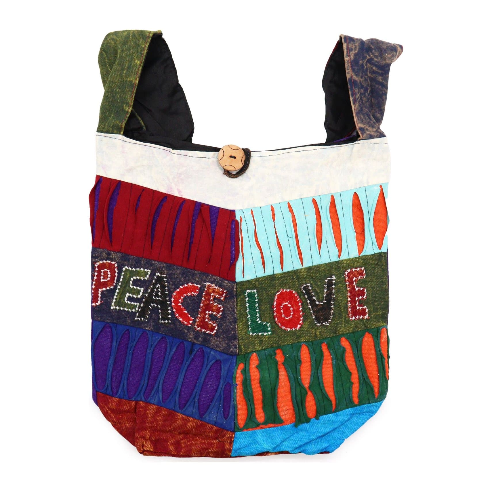 Handmade Indian peace bag in cotton with assorted designs