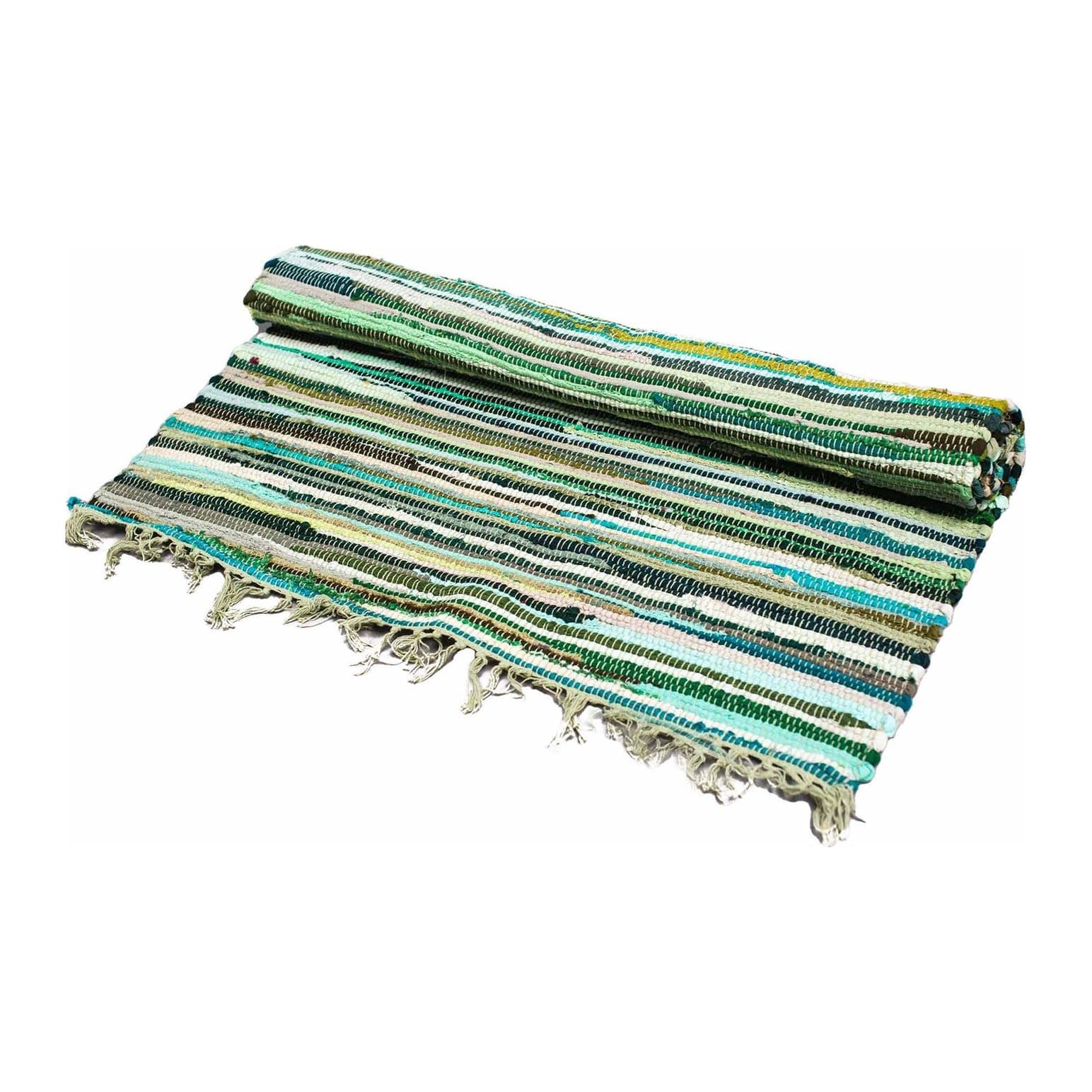 Cotton rag rug in a choice of six colours and two sizes