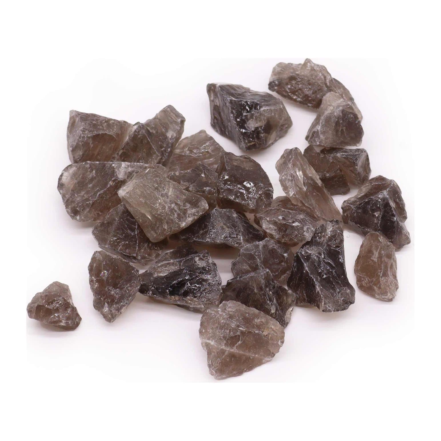 Rough raw smoky quartz crystal pieces