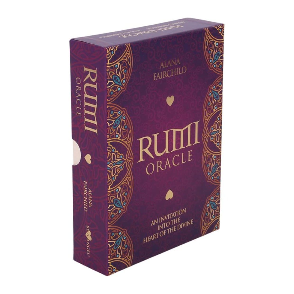 Rumi oracle card deck in its colour cardboard box