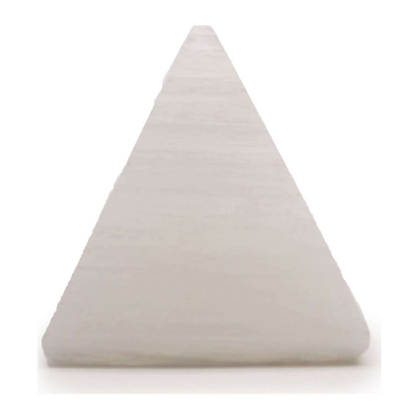 Milky white selenite pyramid