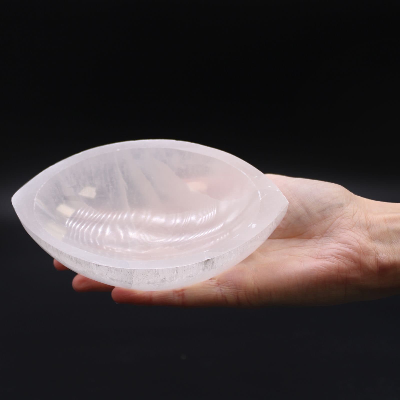 Natural selenite eye bowl