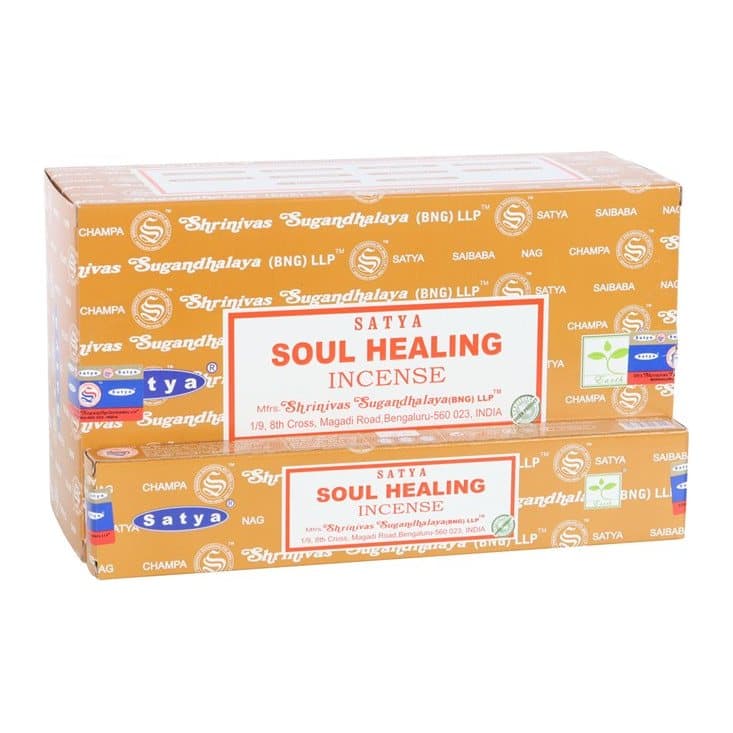 Box of 12 packs of Satya sandalwood and frankincense incense sticks