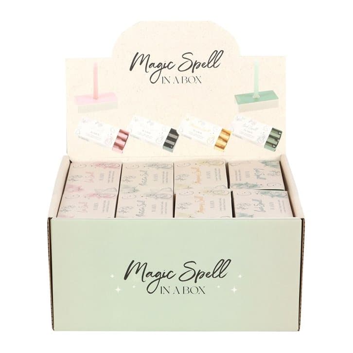 Boxed set of 32 magic spells in a colour cardboard box