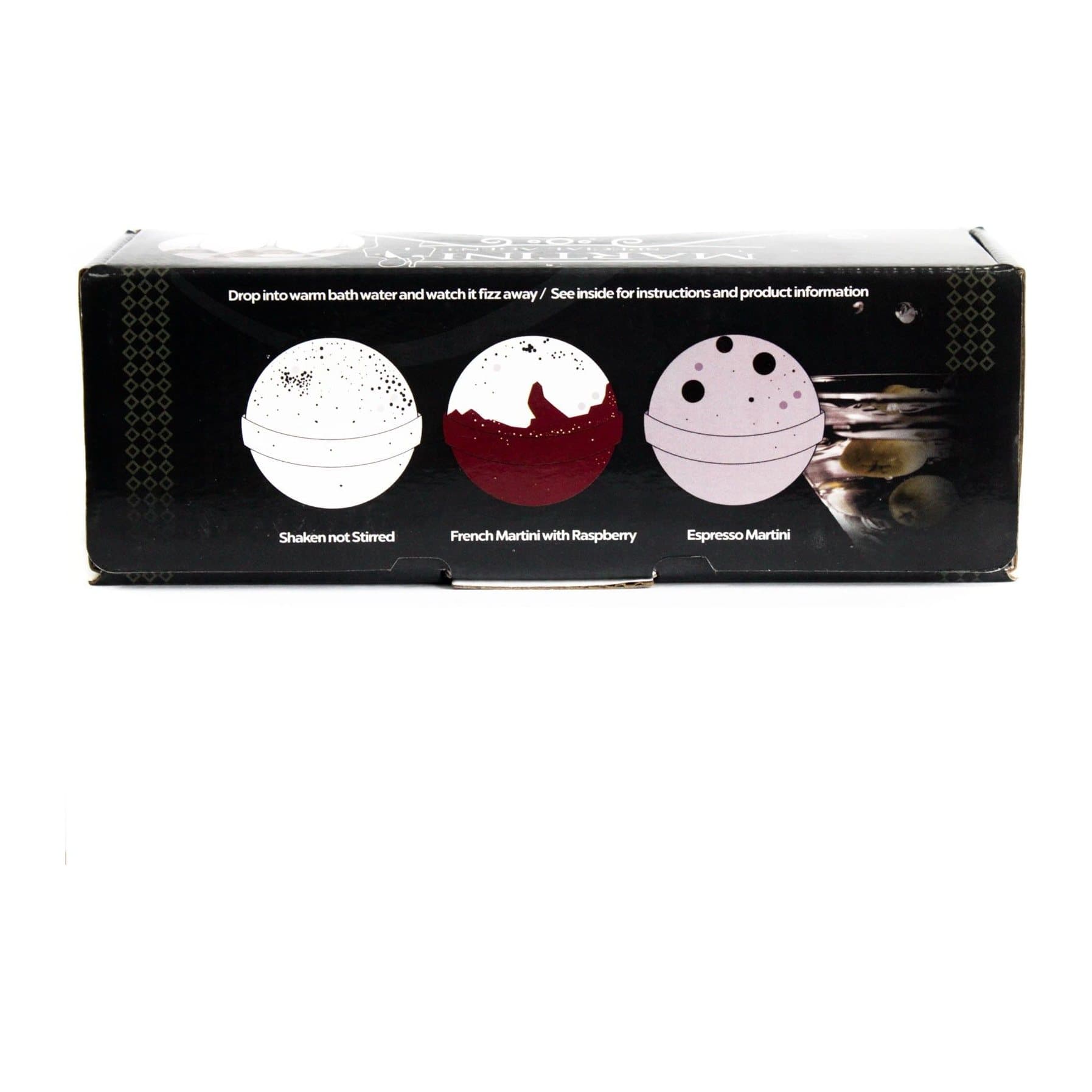 Set of three cocktail themed bath bombs