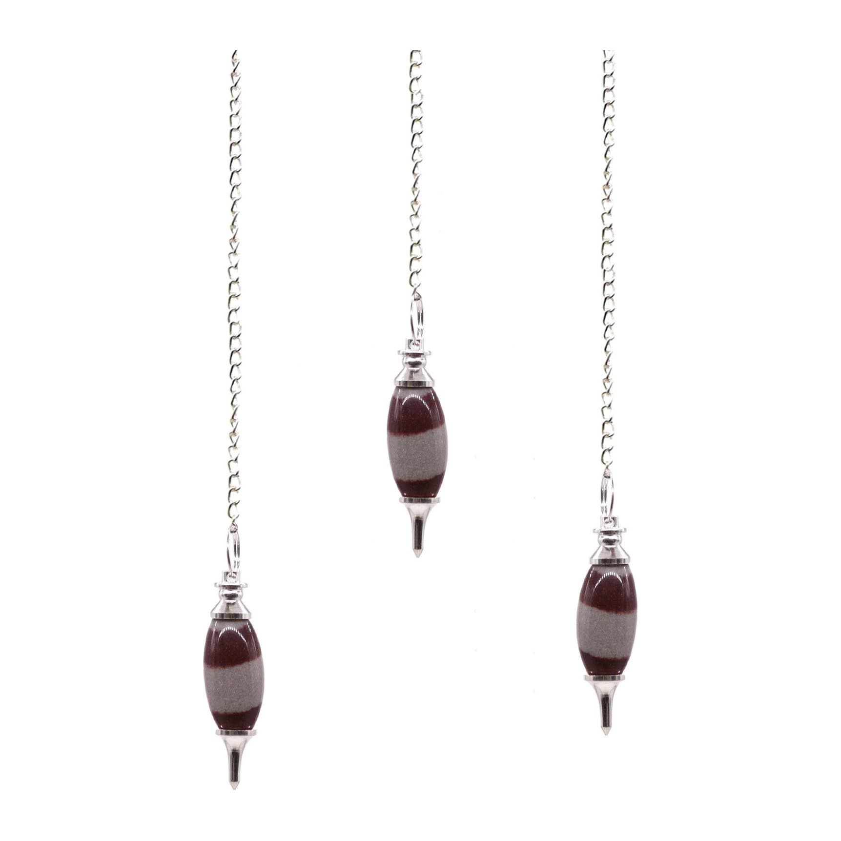 Shiva lingam point pendulum with natural banded colouring