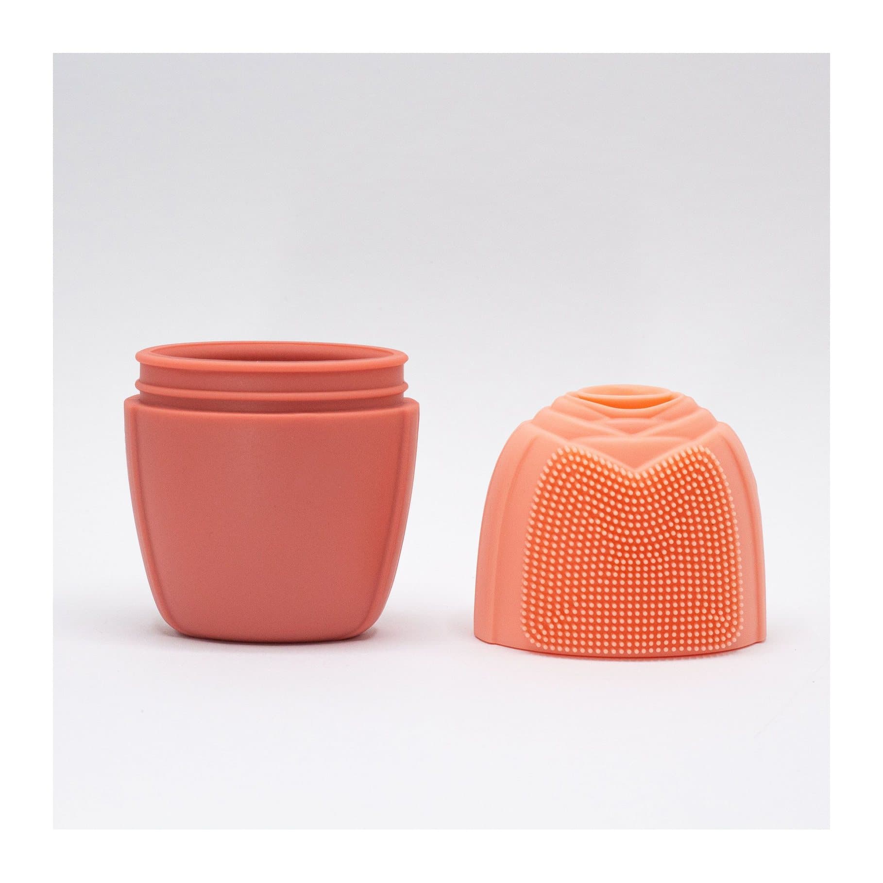 Silicone ice face roller in peach, blue and green