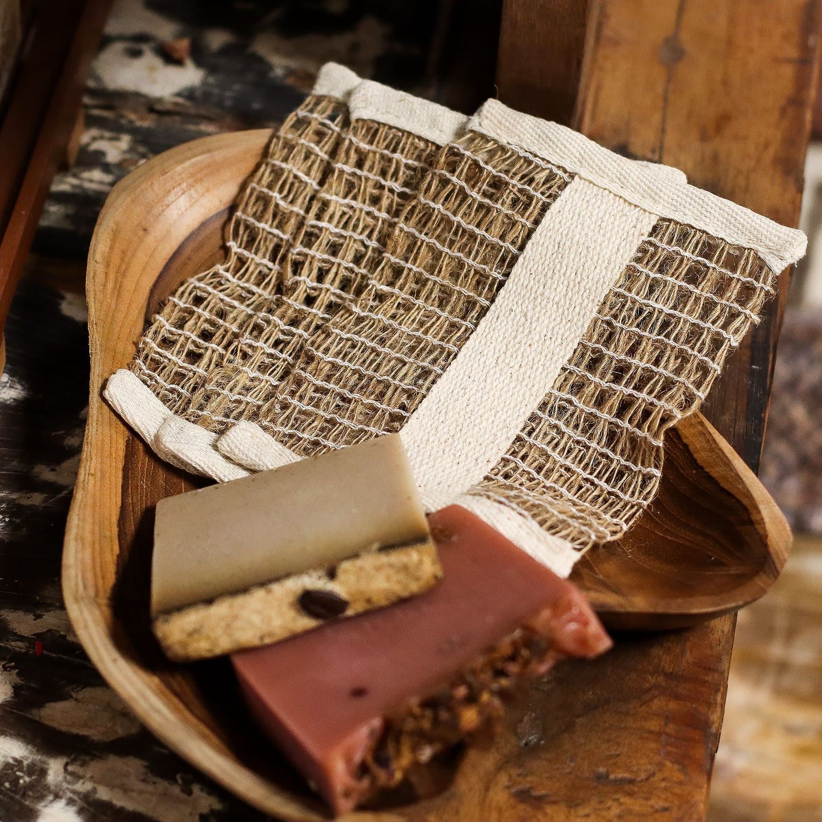 Soft jute soap bag