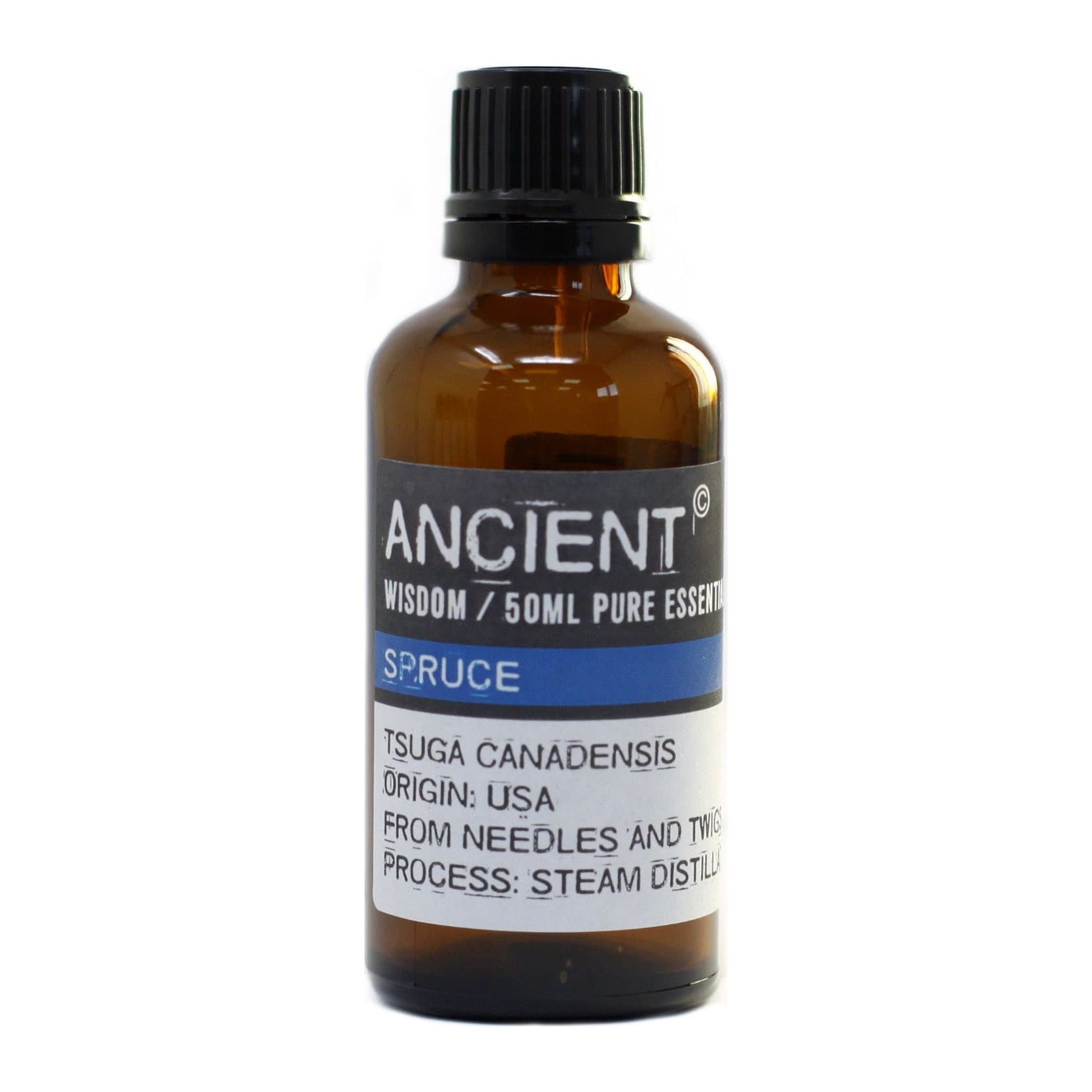 A 50 ml bottle of spruce essential oil