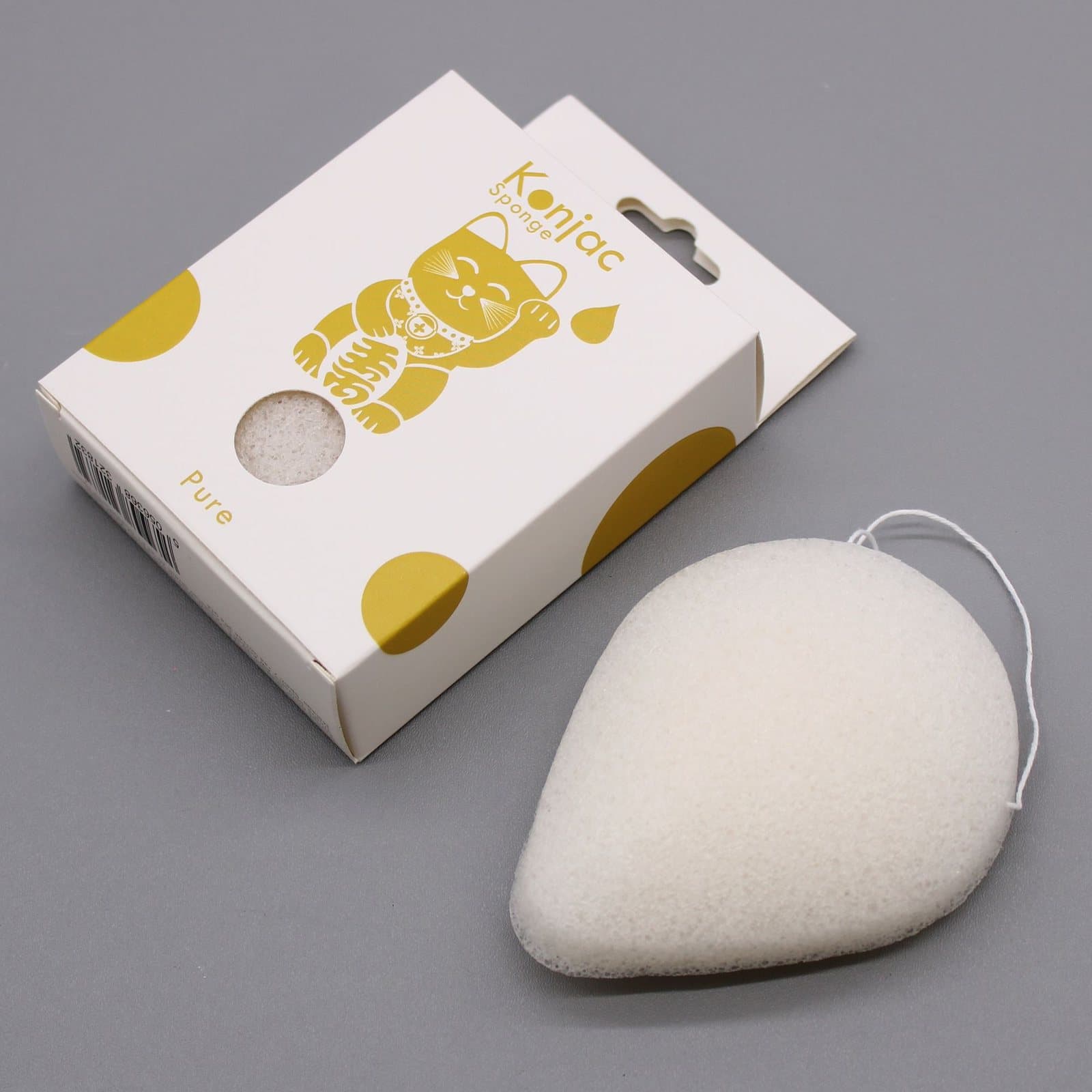 Teardrop shaped konjac sponges, pack of 2