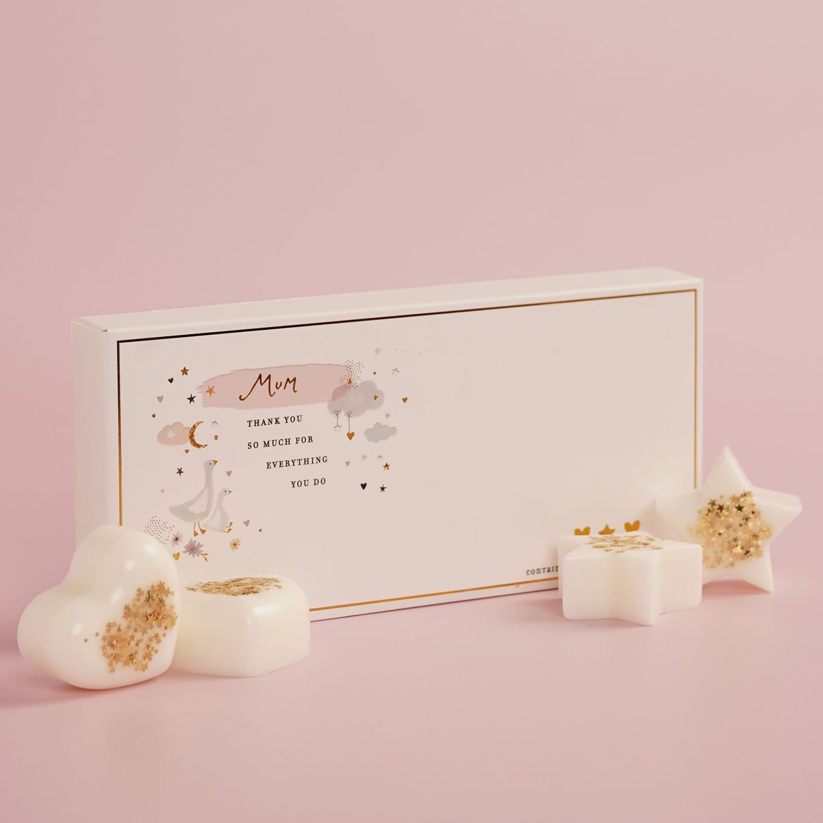 Wax melts for mum in a coordinating gift box with a thank-you message