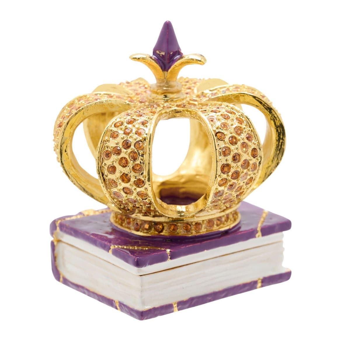 Gold Fairy Crown trinket box with shiny embellishments