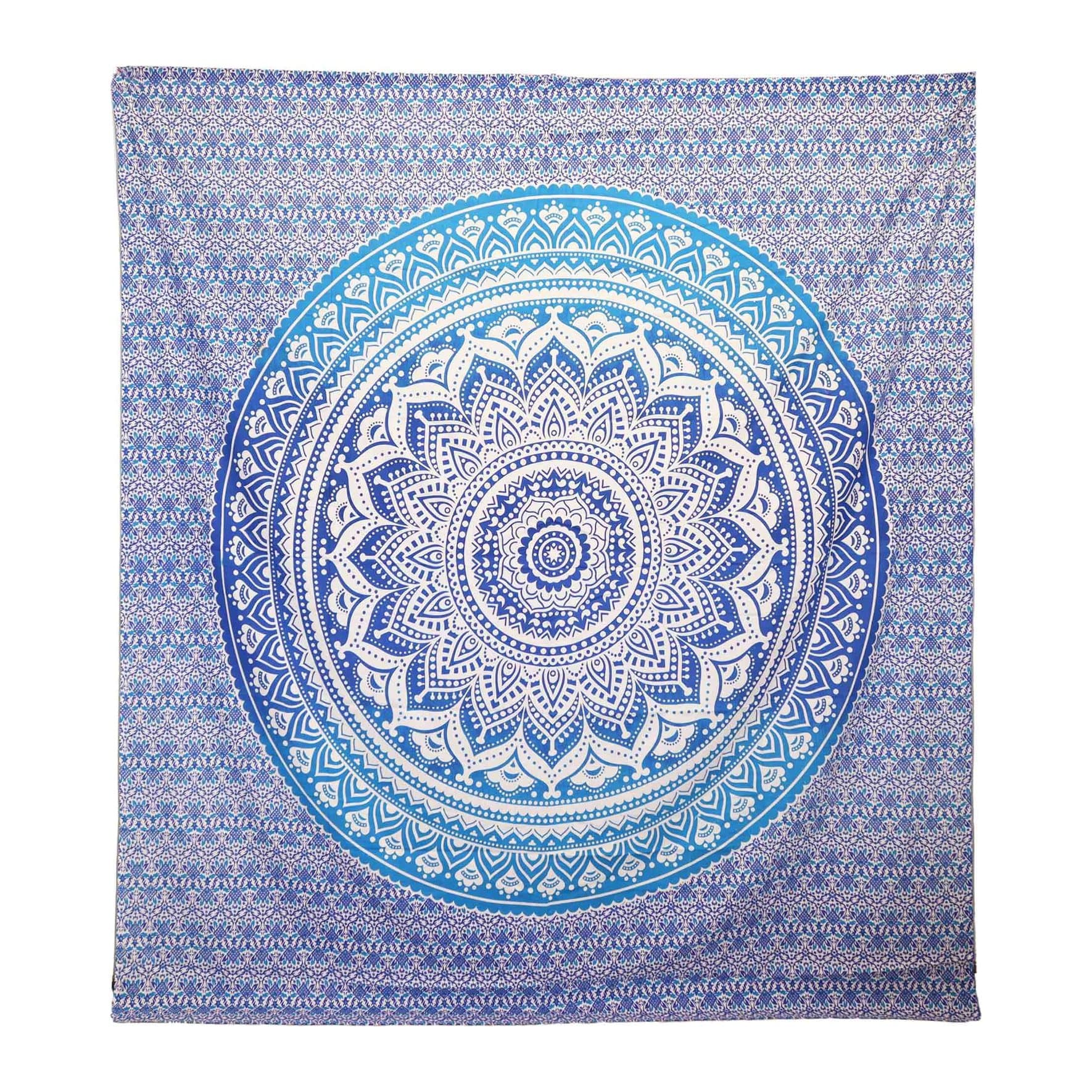 Large mandala wall hanging with a round patterned design