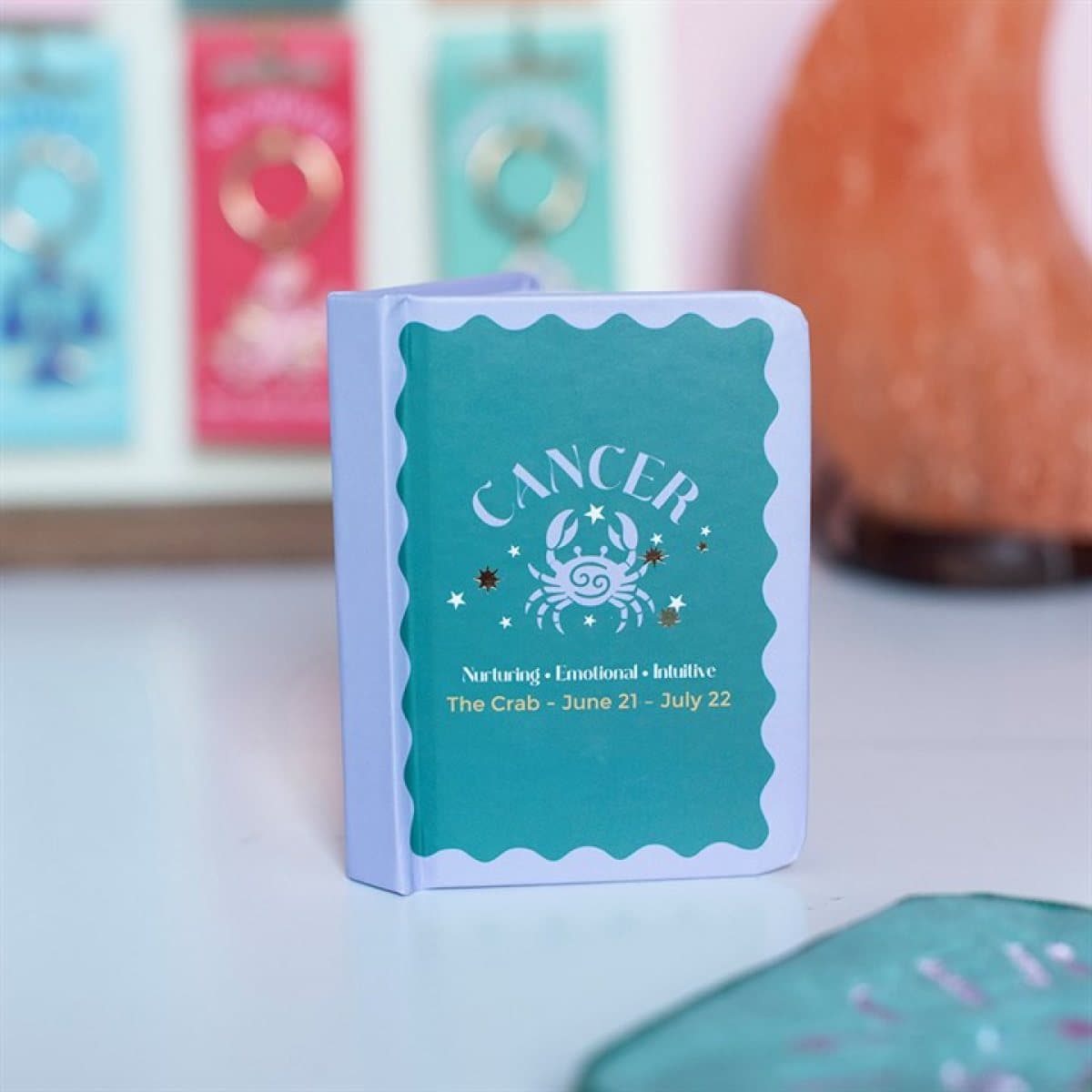 Mini A7 Cancer notebook with a colourful crab design