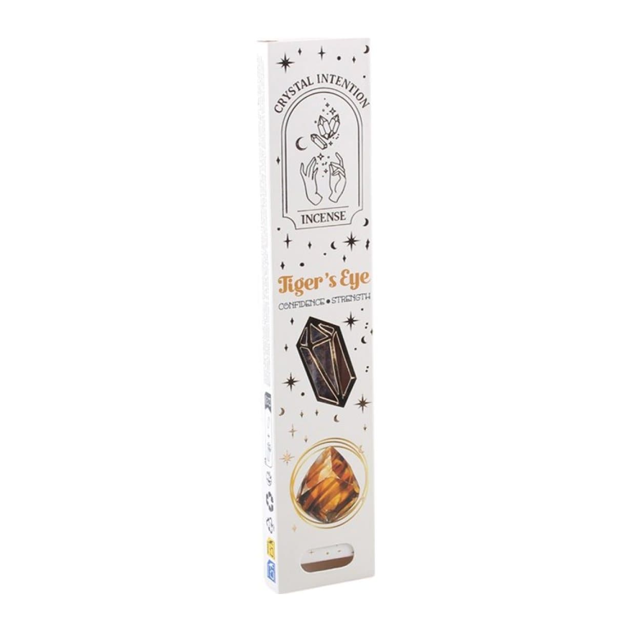 Display box of Native Soul sandalwood incense packs with tiger's eye chips