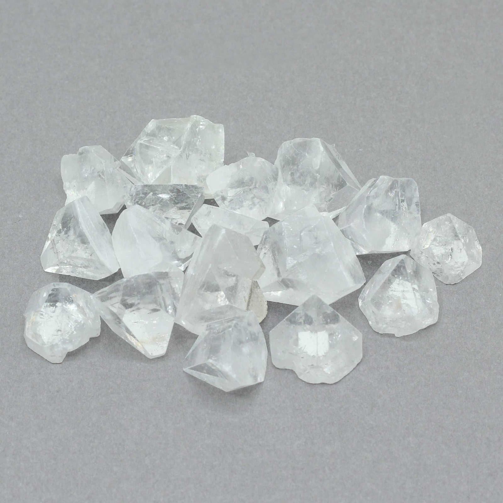 Pack of medium natural apophyllite tips with a glassy to milky finish