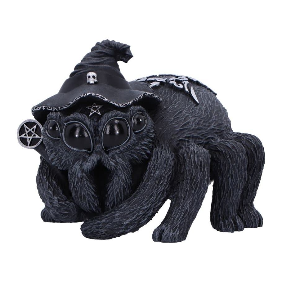 Arachnias hand-painted resin occult spider figurine with arcane symbols